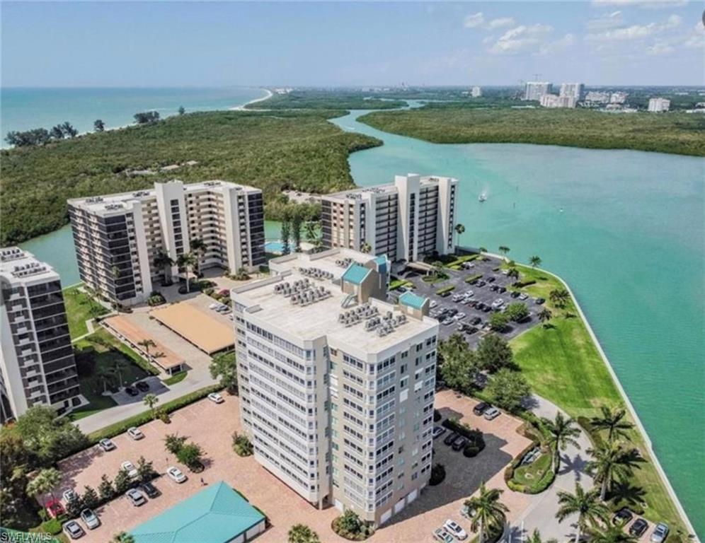 a view of a city with ocean