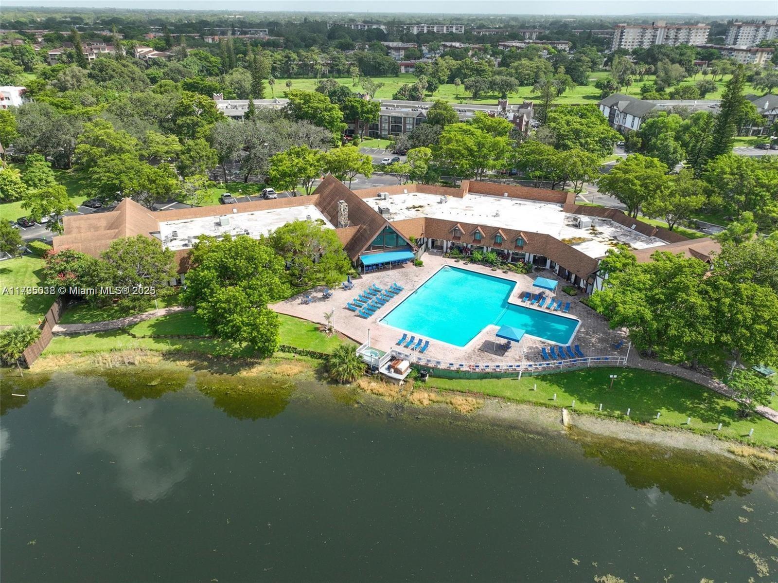 3650 Inverrary Drive, Unit 3P Lauderhill, FL 33319 - Photo 39 of 40 an aerial view of residential house with outdoor space and lake view