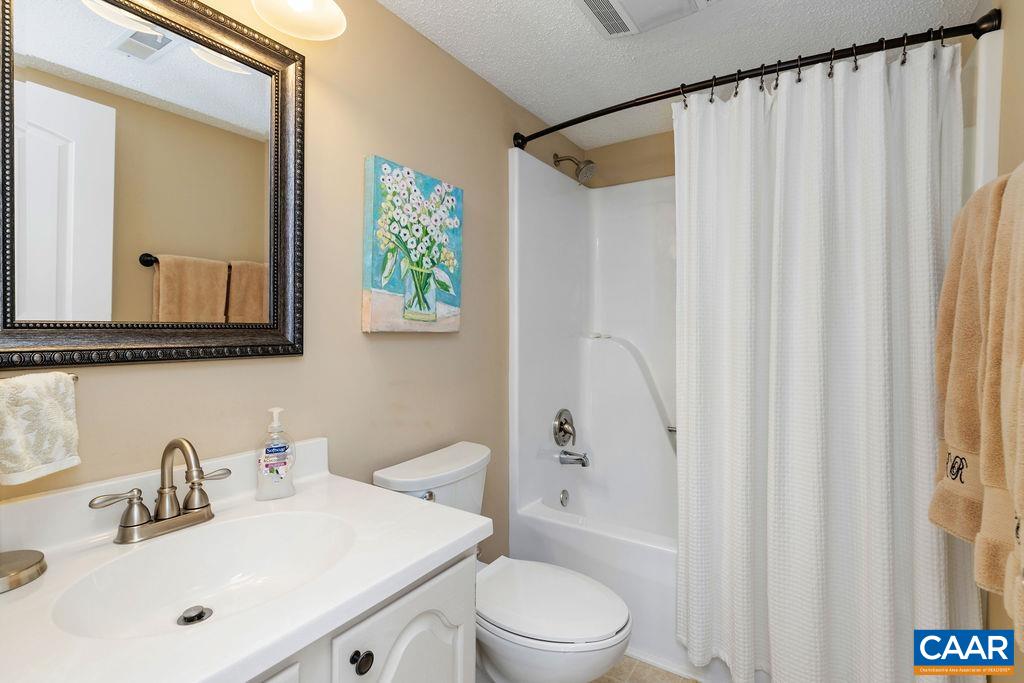 1469 The Ledges Roseland, VA 22967 - Photo 10 of 35 a bathroom with a sink a toilet and shower curtain