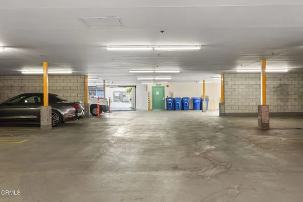 a view of parking garage
