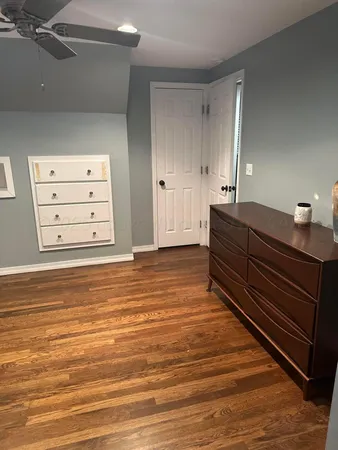 a view of a ceiling fan