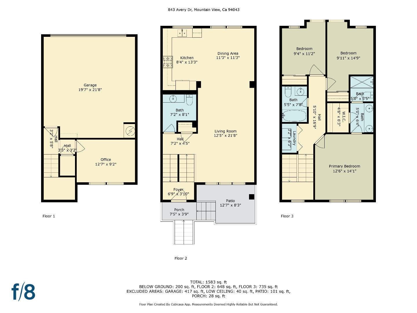 843 Avery Drive Mountain View, CA 94043 - Photo 43 of 43 a picture of a floor plan