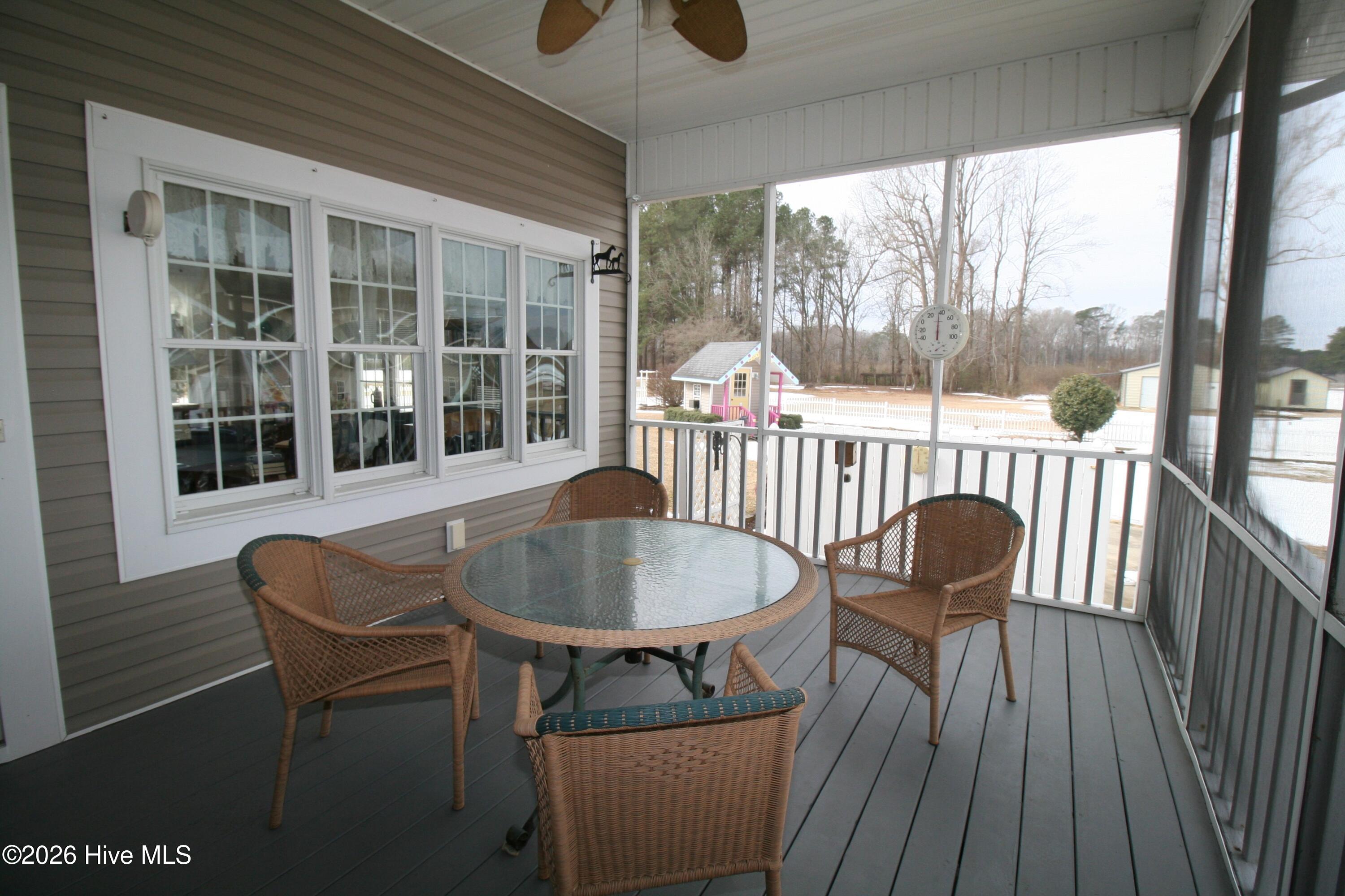259 Fairlane Road Plymouth, NC 27962 - Photo 16 of 33 Screen Porch VIews of Expansive Backyard