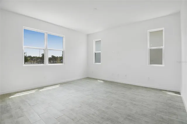 an empty room with a window