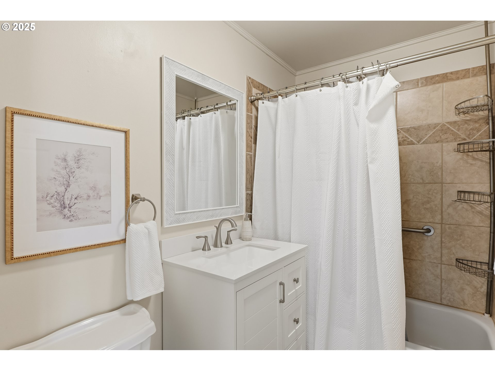 1813 Filbert Street Forest Grove, OR 97116 - Photo 12 of 23 a bathroom with a sink and a mirror