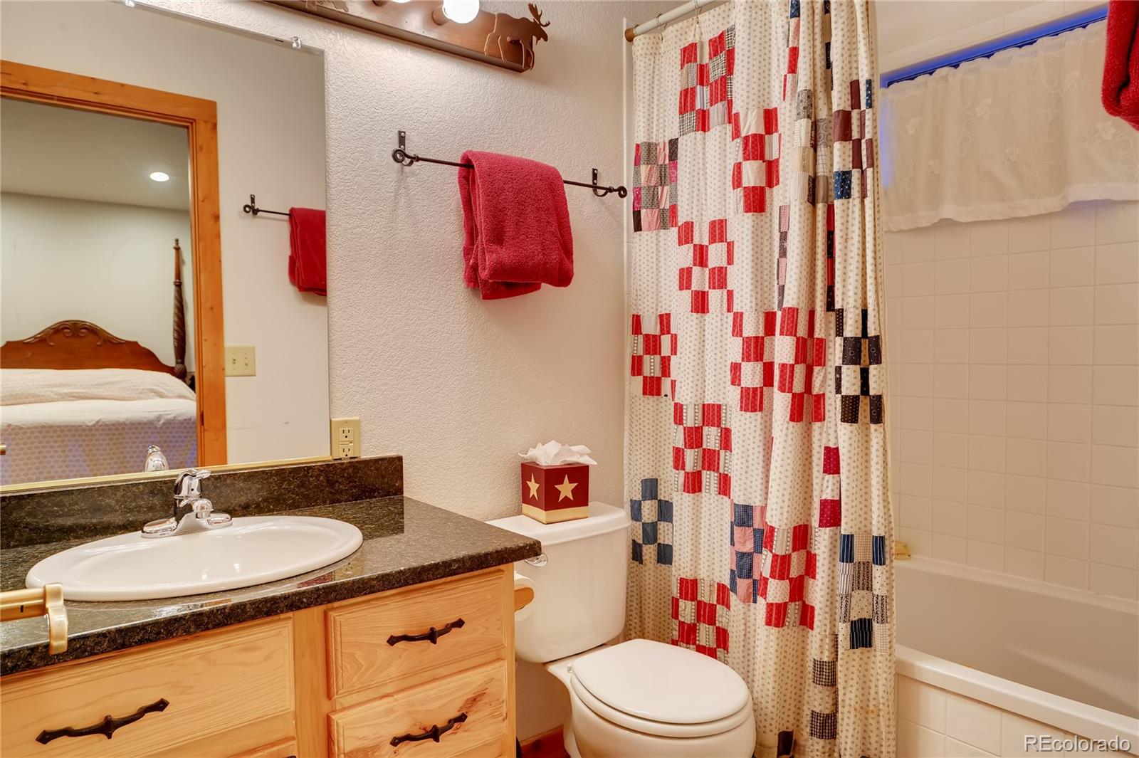 7120 County Road 43 Bailey, CO 80421 - Photo 26 of 37 a bathroom with a sink toilet and shower
