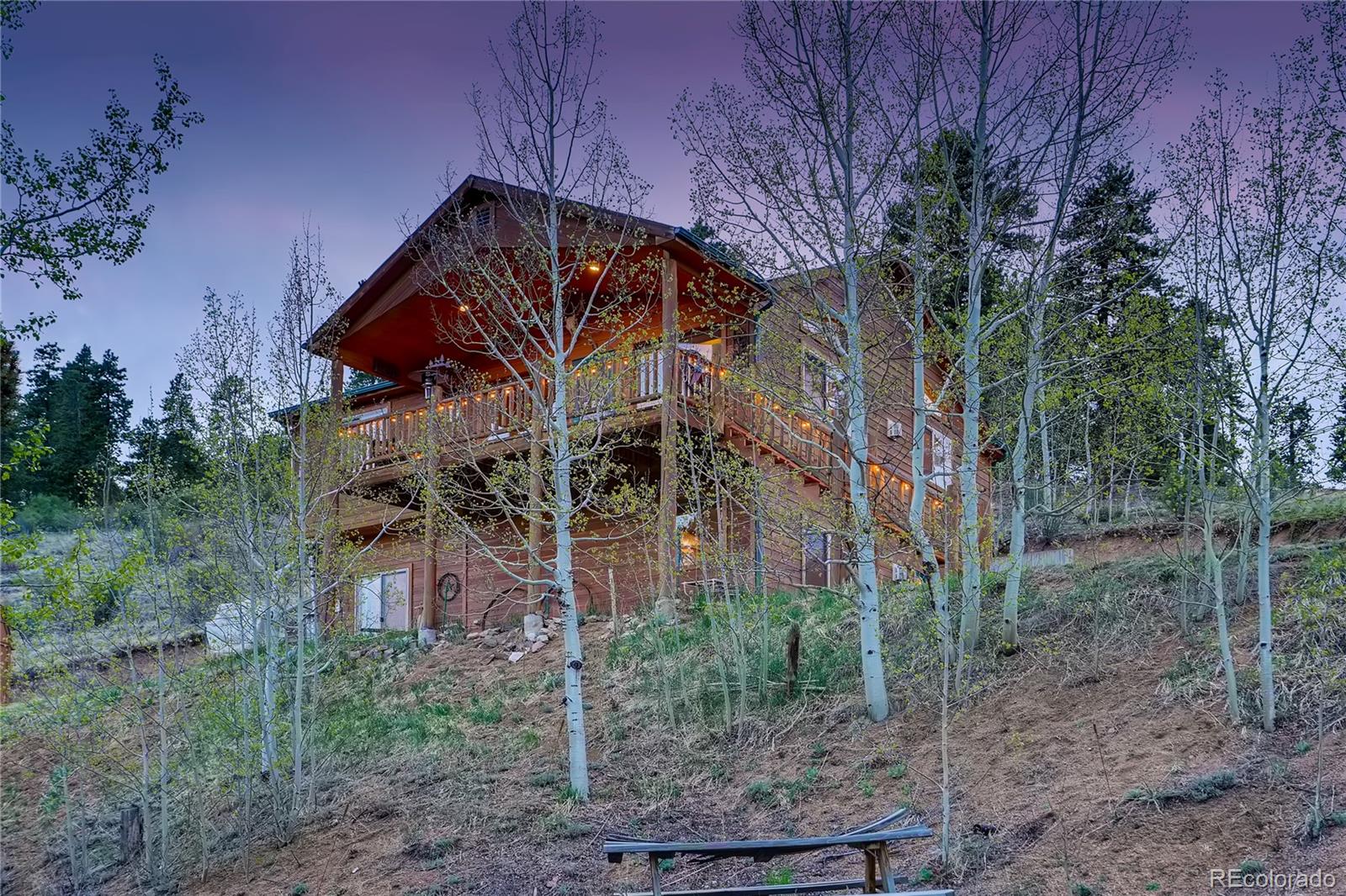 7120 County Road 43 Bailey, CO 80421 - Photo 6 of 37 a backyard of a house with lots of green space