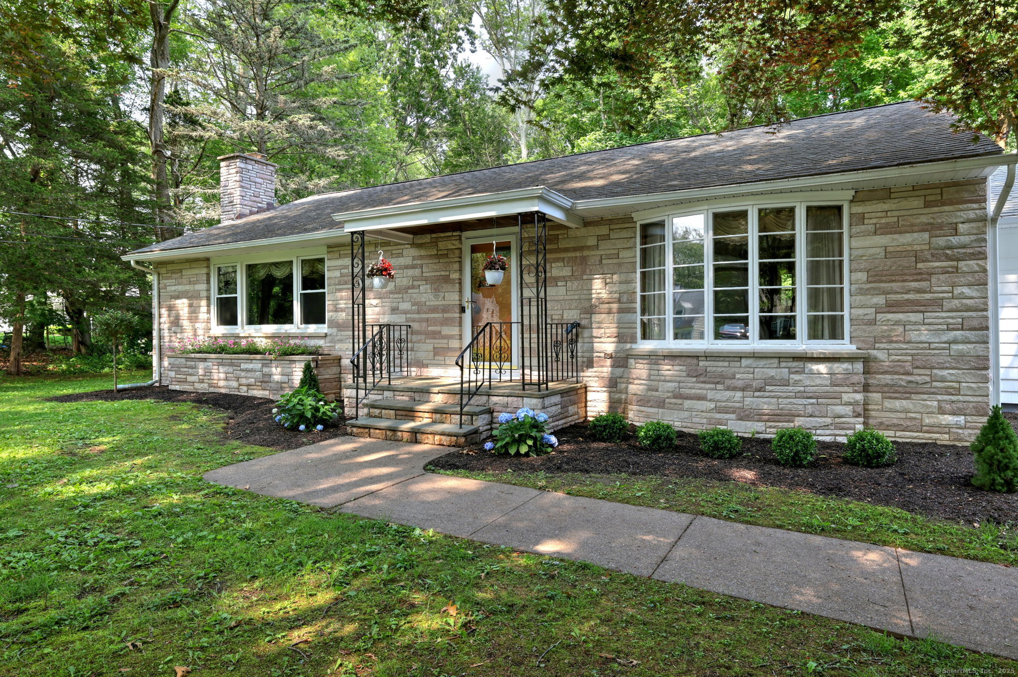 Beautiful stone front entry