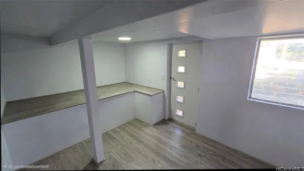 a view of an empty room and window