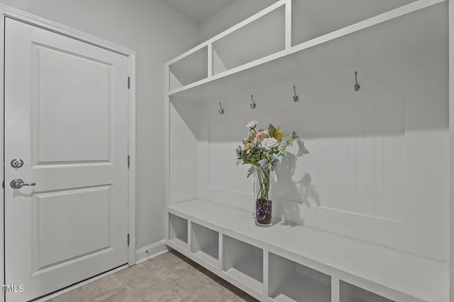 a close view of closet