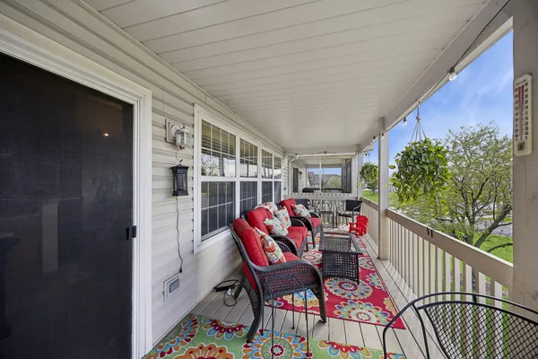 a outdoor space with furniture