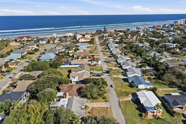 an aerial view of multiple house