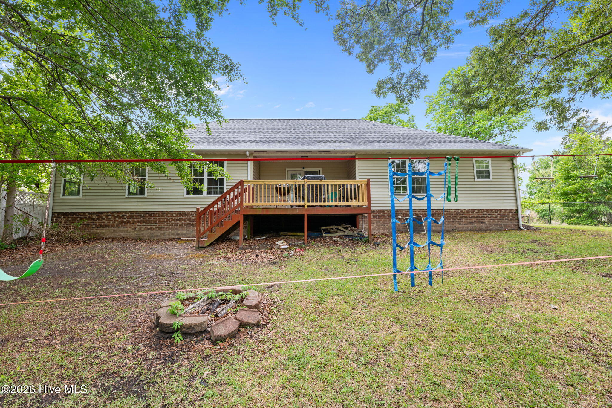 619 Fox Ridge Court Havelock, NC 28532 - Photo 39 of 42 back yard with deck
