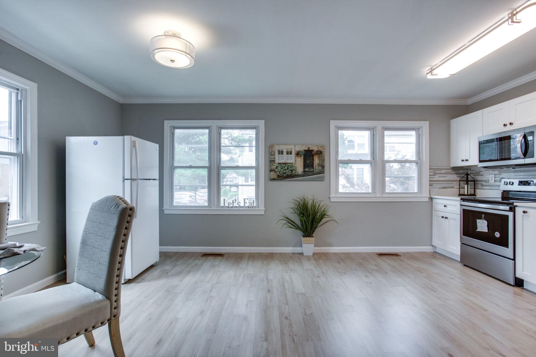 Open floor with new light fixtures