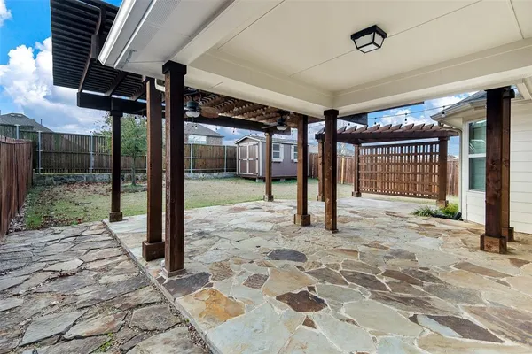 a view of a porch