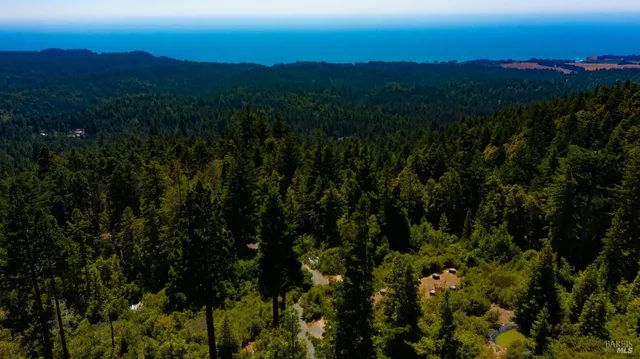 a view of a city and a mountain