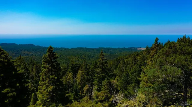 an aerial view of a houses with a yard