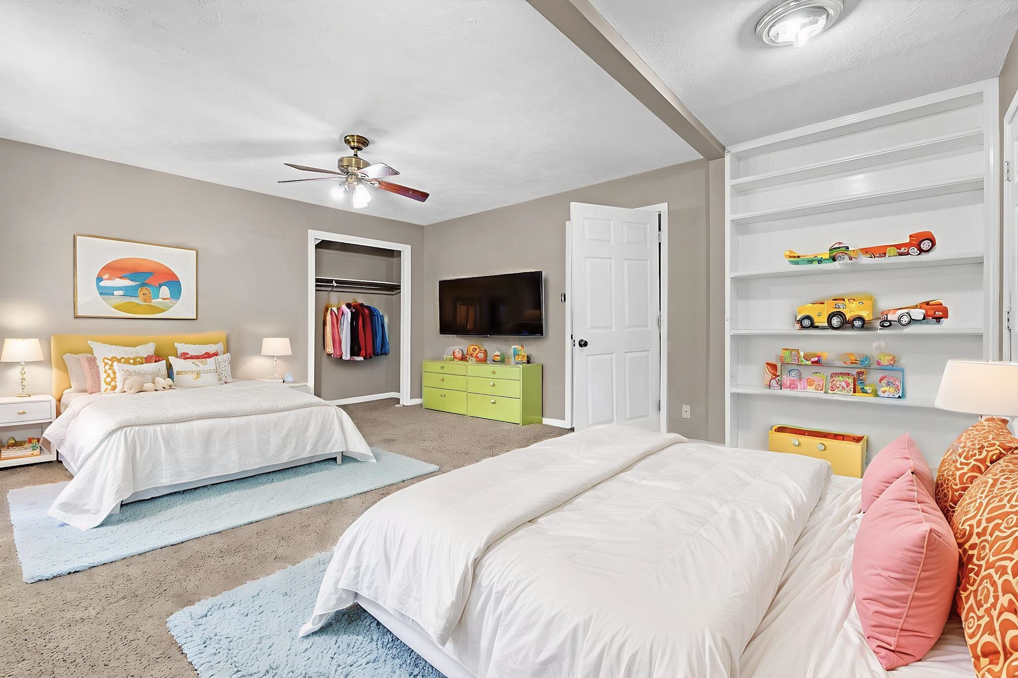 4366 Campground Road Munford, TN 38058 - Photo 31 of 40 Bedroom featuring a closet, carpet floors, and ceiling fan