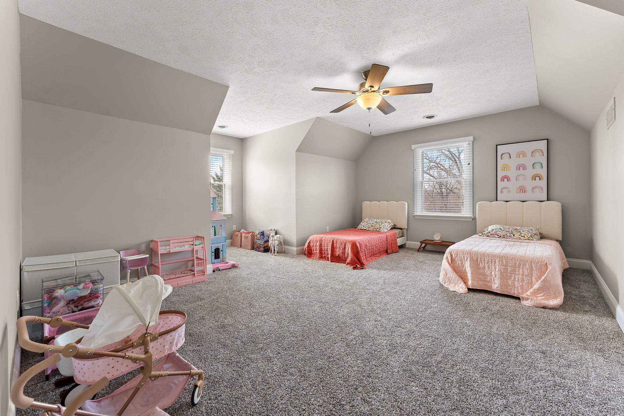 897 Jane Avenue Chesterton, IN 46304 - Photo 24 of 40 a bedroom with bed and a chandelier