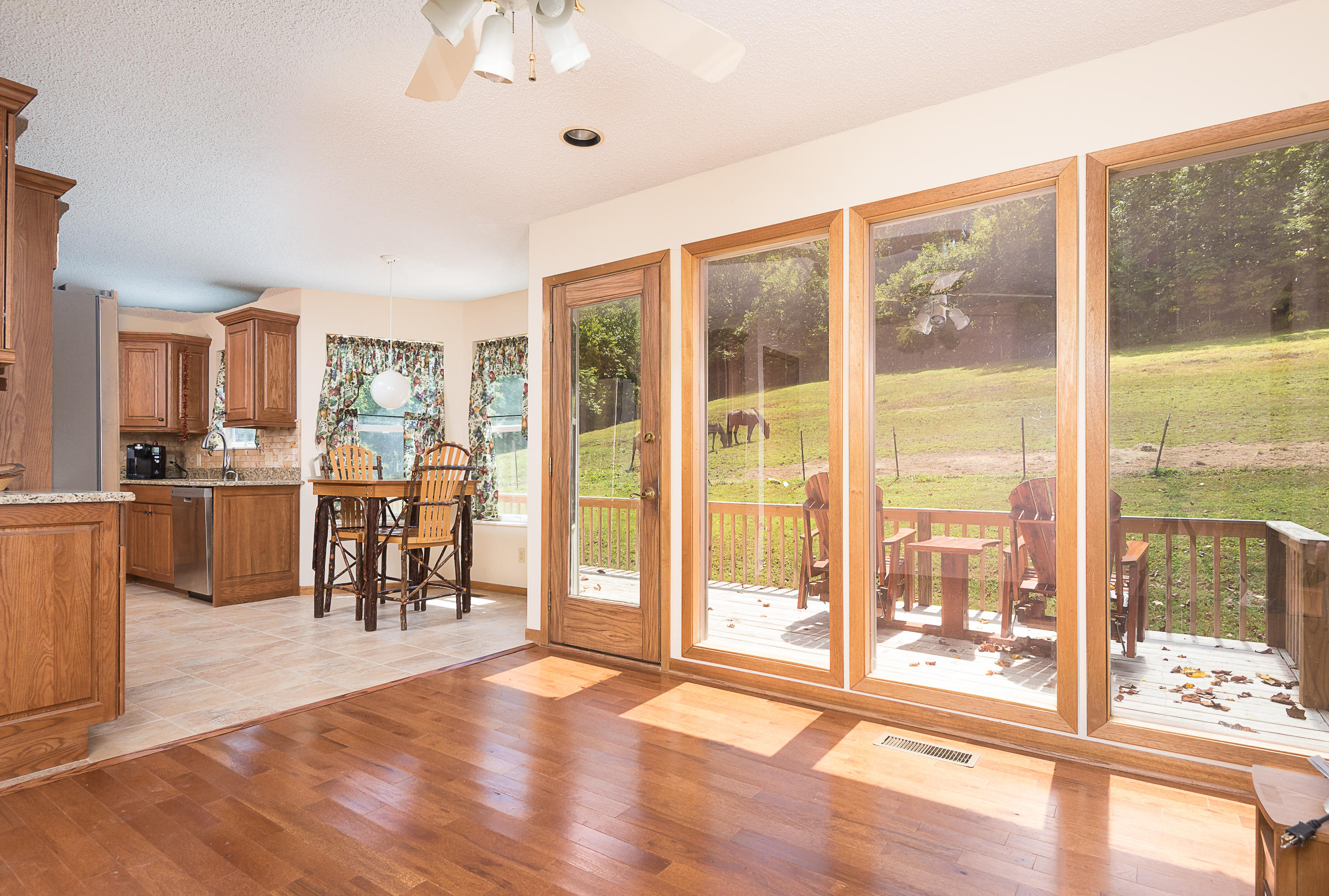 Sunroom looking into kitchen