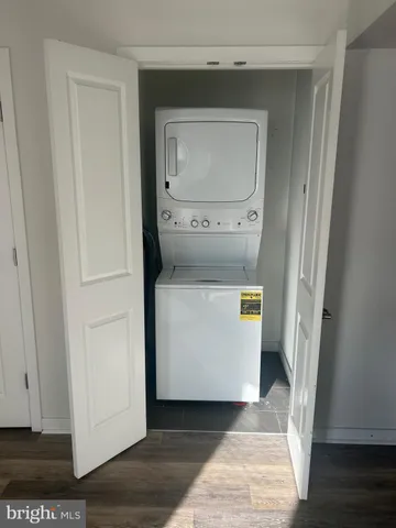 a utility room with a washer and dryer