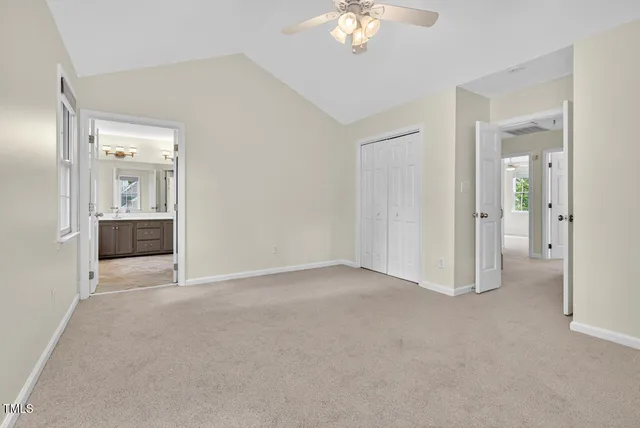 a view of a backyard with green space