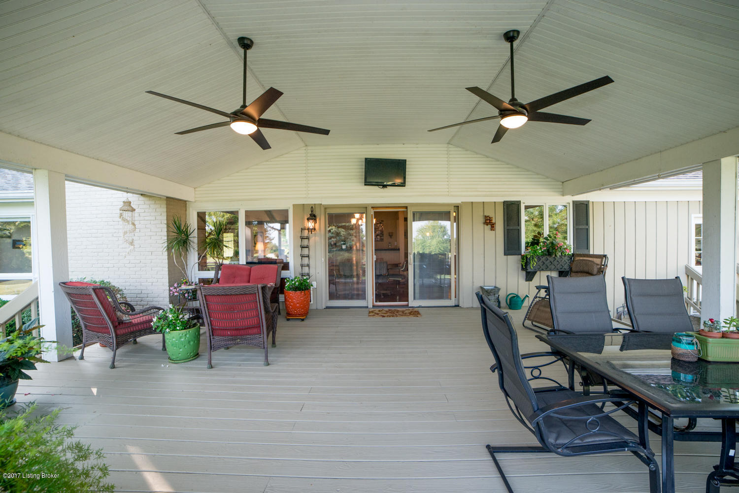 10907 Sun Ridge Road Goshen, KY 40026 - Photo 28 of 71 Conveniently step from the Kitchen and Breakfast Area to the outdoor space with a covered patio to enjoy the outdoors