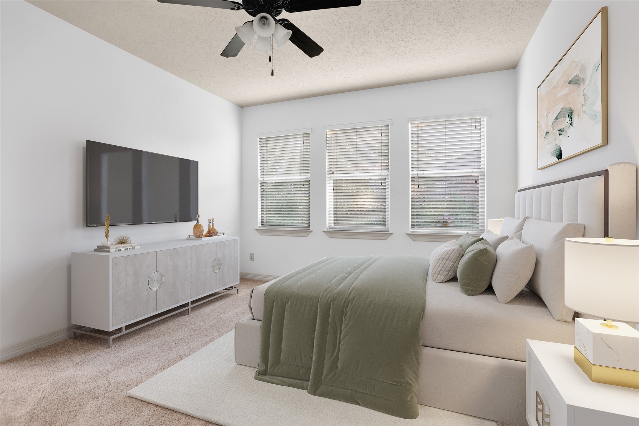 111 Cove Place Montgomery, TX 77356 - Photo 11 of 29 a bedroom with a bed and a flat screen tv