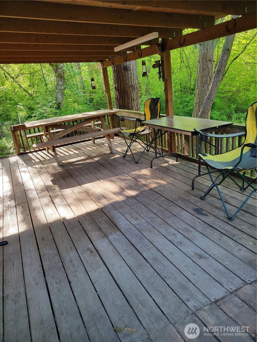 3824 Birch Bay Lynden Road Custer, WA 98240 - Photo 26 of 31 a view of a deck with wooden floor and outdoor seating