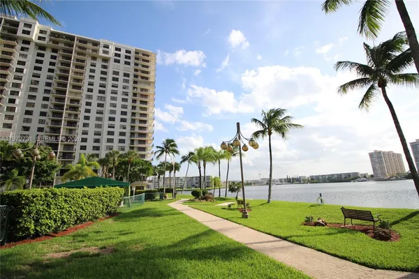 a view of a city and a building