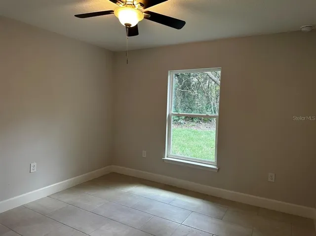 an empty room with a window