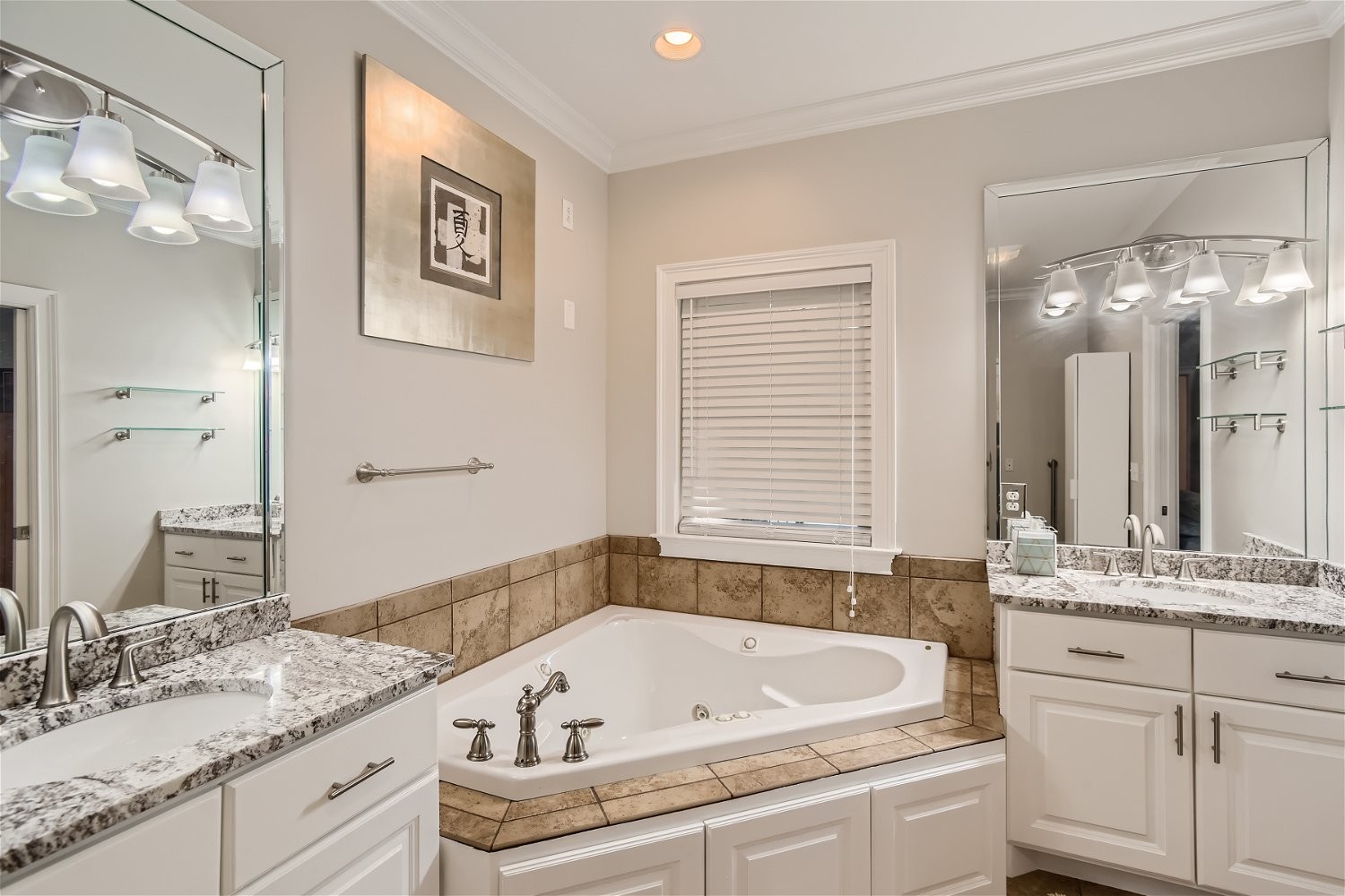 2378 Tom Fitzgerald Road Columbia, TN 38401 - Photo 14 of 34 a bathroom with a granite countertop sink and a bathtub
