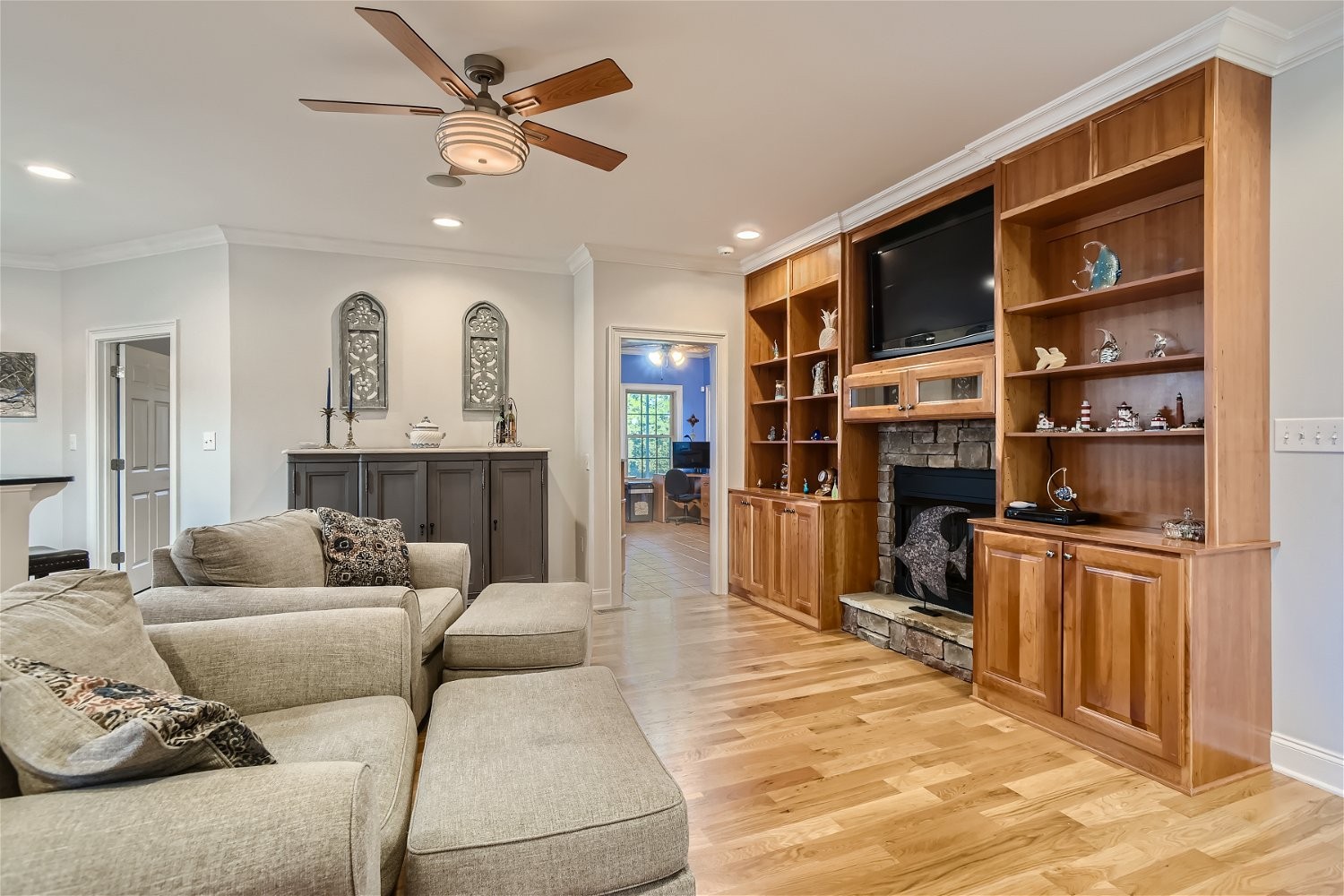 2378 Tom Fitzgerald Road Columbia, TN 38401 - Photo 6 of 34 a living room with furniture and a fireplace