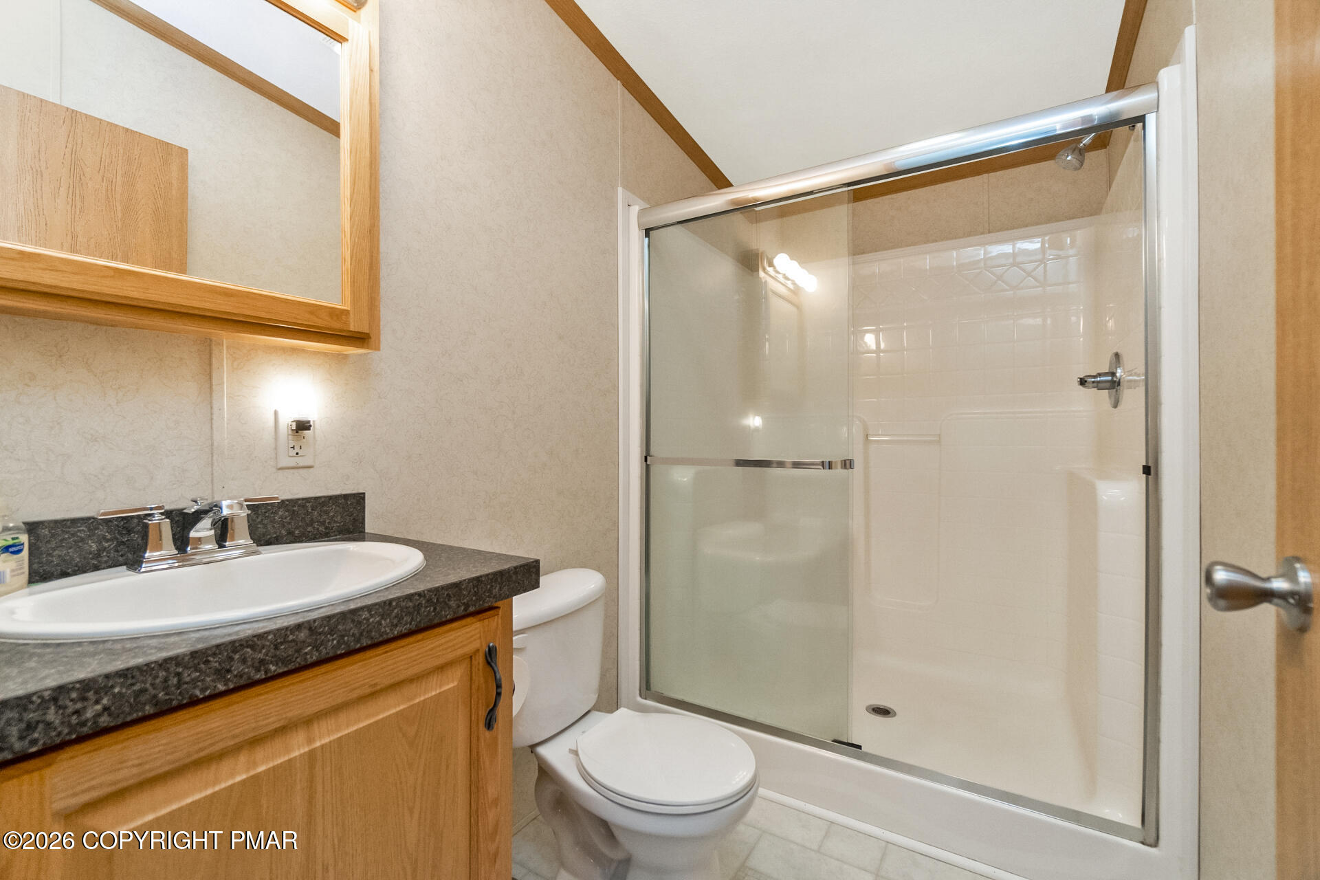530 West Sunset Road Lehighton, PA 18235 - Photo 50 of 59 a bathroom with a granite countertop sink toilet and shower