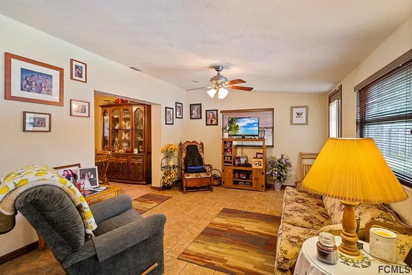 a living room with furniture and a couch