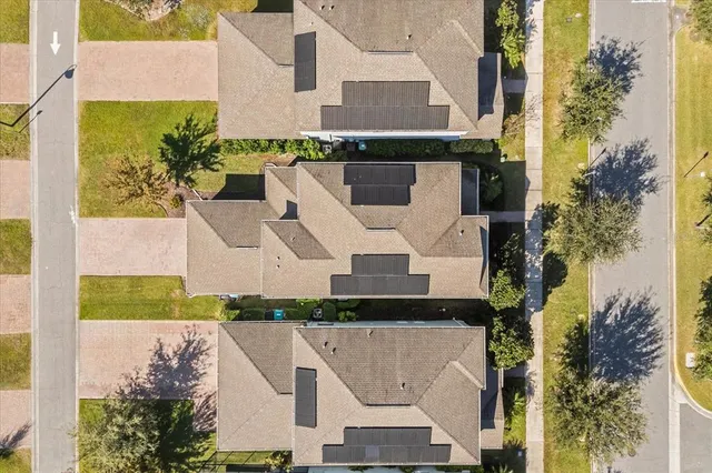 an aerial view of a city
