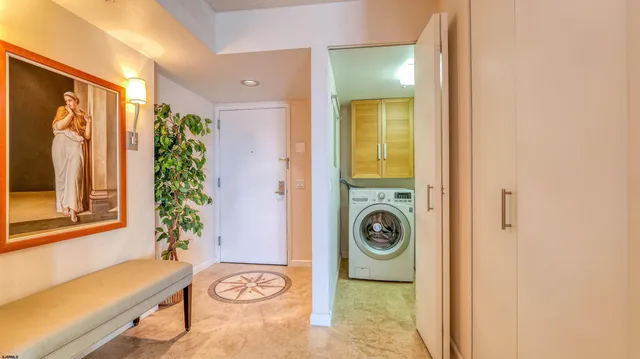 a kitchen with a stove and a refrigerator