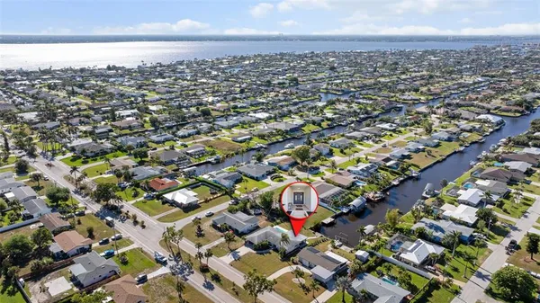 an aerial view of multiple house