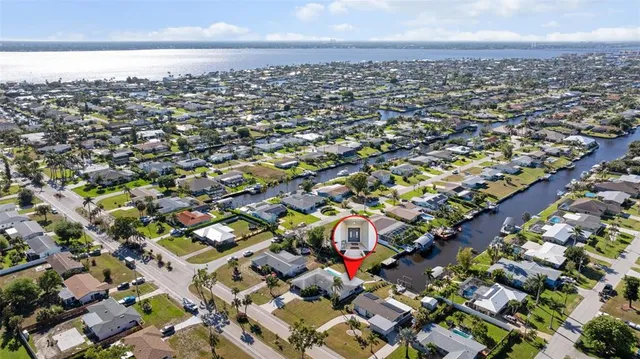 an aerial view of multiple house