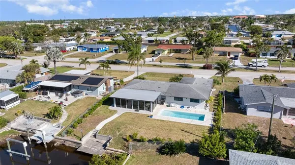 an aerial view of multiple house