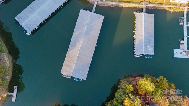 a view of a lake from a yard