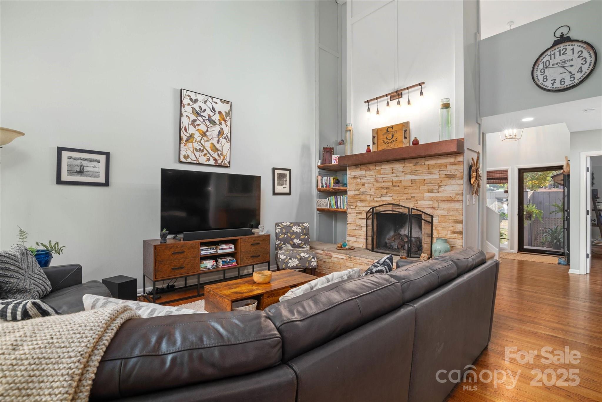 212 Riverview Terrace Clover, SC 29710 - Photo 36 of 48 a living room with furniture and a flat screen tv