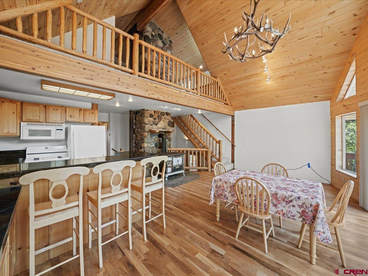 55 Valley View Road Ridgway, CO 81432 - Photo 14 of 40 a view of a dining room with furniture window and outside view