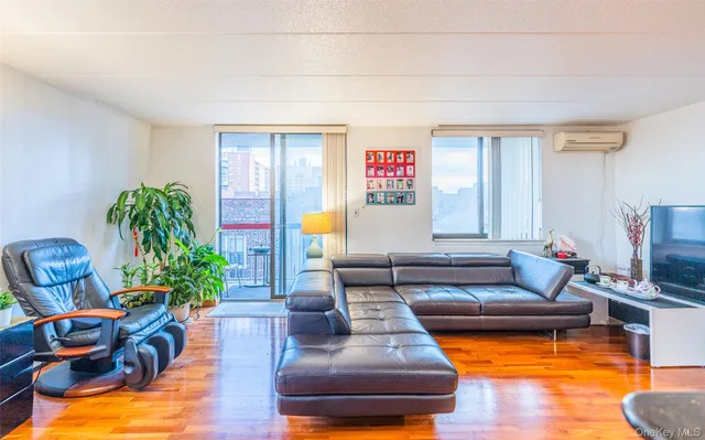 a living room with furniture and a couch