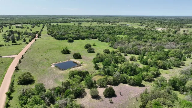 view of a lake with a city