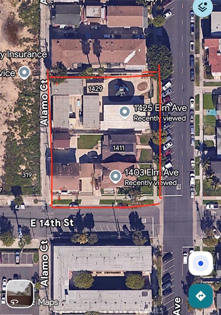1403 Elm Avenue Long Beach, CA 90813 - Photo 2 of 13 The area outlined in red is all available for sale. Compromrised o of 5 lots, owned by two different owners.