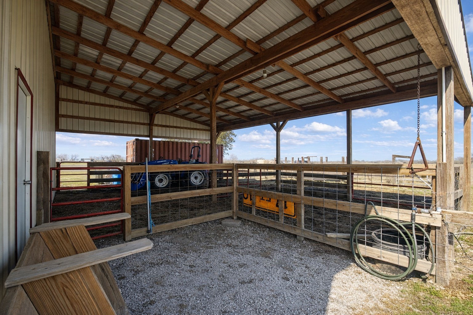 9439 Jeske Road Needville, TX 77461 - Photo 43 of 48 a view of a room with wooden roof