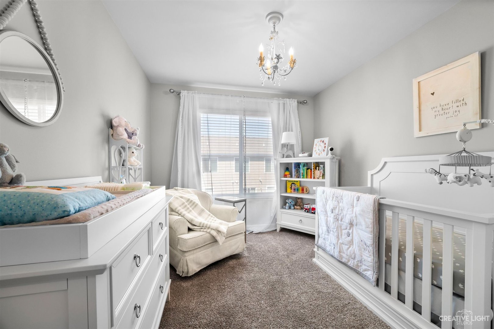 2342 Upland Road Pingree Grove, IL 60140 - Photo 17 of 22 a bed room with a bed and a baby crib