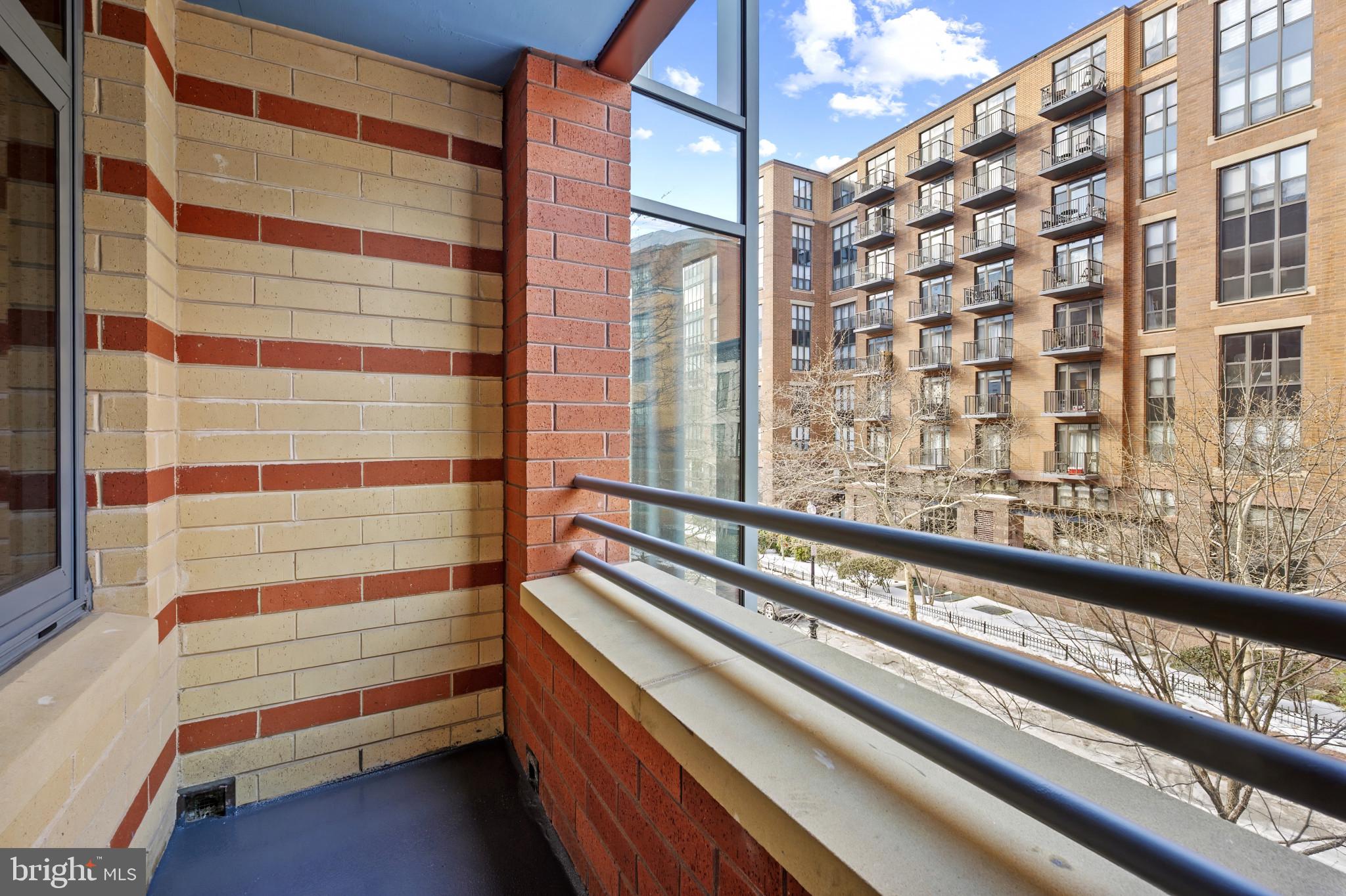 1117 10th Street Northwest, Unit 302 Washington, DC 20001 - Photo 16 of 36 Balcony off of living room
