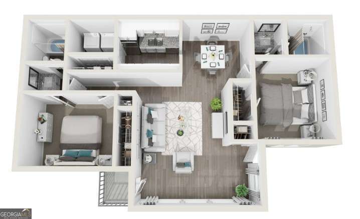 1173 North Hairston Road, Unit 2802 Stone Mountain, GA 30083 - Photo 19 of 31 a view of living room with furniture and flat screen